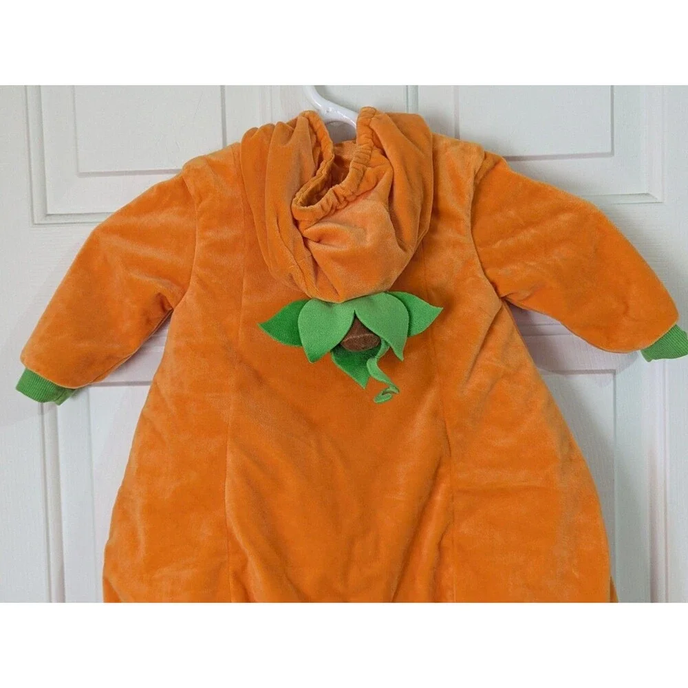 Hallows Eve Baby Pumpkin Bunting Costume Infant 0-6 mos Padded Hooded Halloween